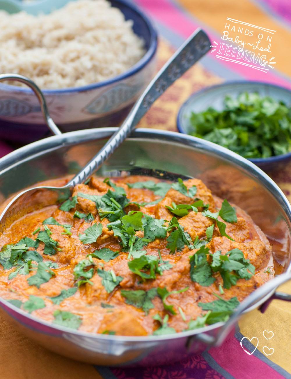 Baby Led Feeding Healthy Chicken Tikka Masala Currys for Babies. Homemade Baby led weaning Recipes Aileen Cox Blundell. 