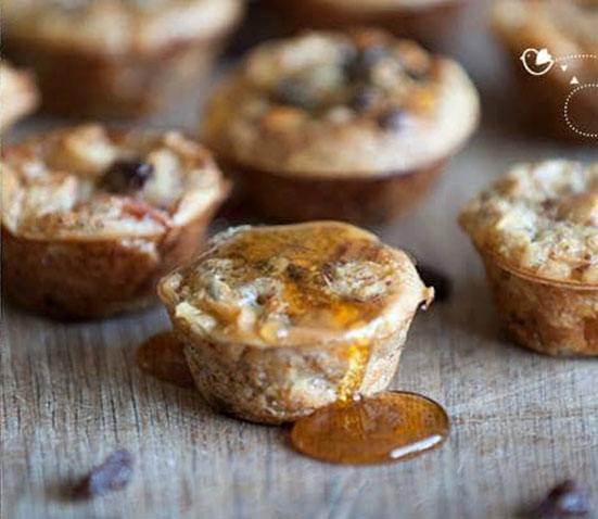 Baby Led Feeding Super Healthy Apple and Cinnamon Breakfast Muffins The Baby-Led Feeding Cookbook by Aileen Cox Blundell and Gill Publishing. They are filled with nutritiously yummy ingredients and make a yummy family breakfast. 