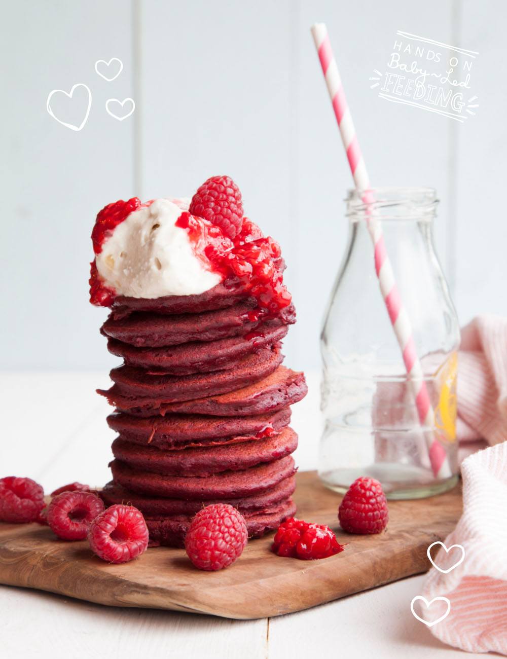 A yummy and really healthy pancake recipe for baby led weaning. These pancakes are full of yummy goodness and taste like chocolate! Packed with nutrients and goodness beetroot pancakes for blw recipe. Lunch ideas for baby led weaning, treats for blw. 