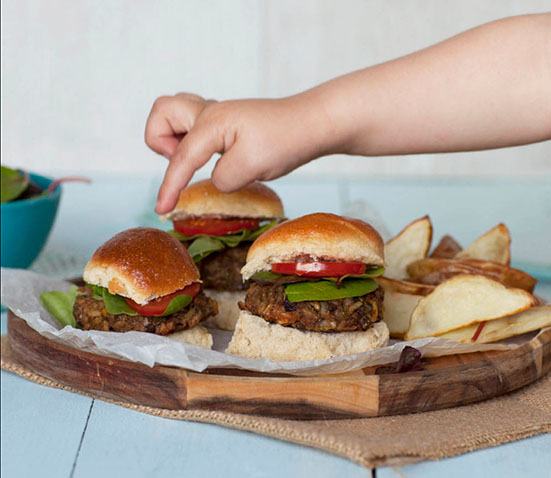 Baby Led Feeding- image of baby veggie burgers recipe 