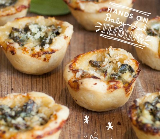 Baby Led Feeding- image spinach and cream baby pies recipe