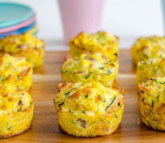 Baby Led Feeding- image of courgette muffins (zucchini muffins) recipe 