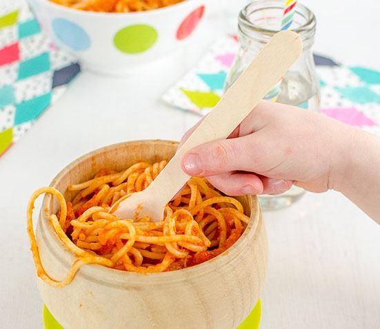 Baby Led Feeding- image of tomato and pumpkin pasta sauce recipe 