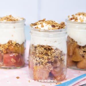 Ginger and Spice Apple Crumble Jars