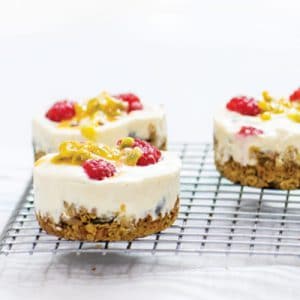 Passion Fruit Mini Cheesecakes