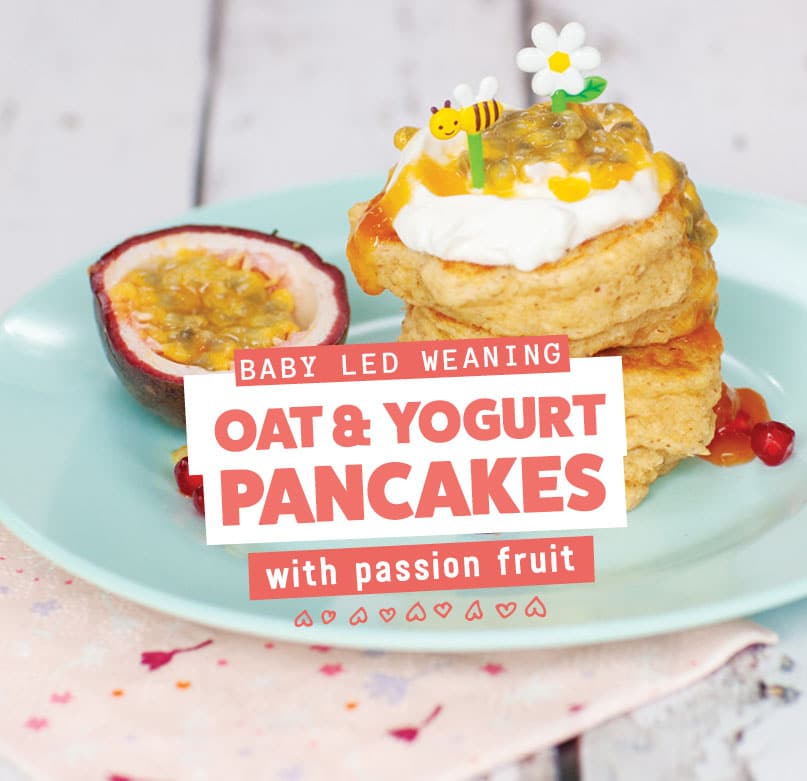 Passion Fruit and Oat Pancakes Mobile Banner Image