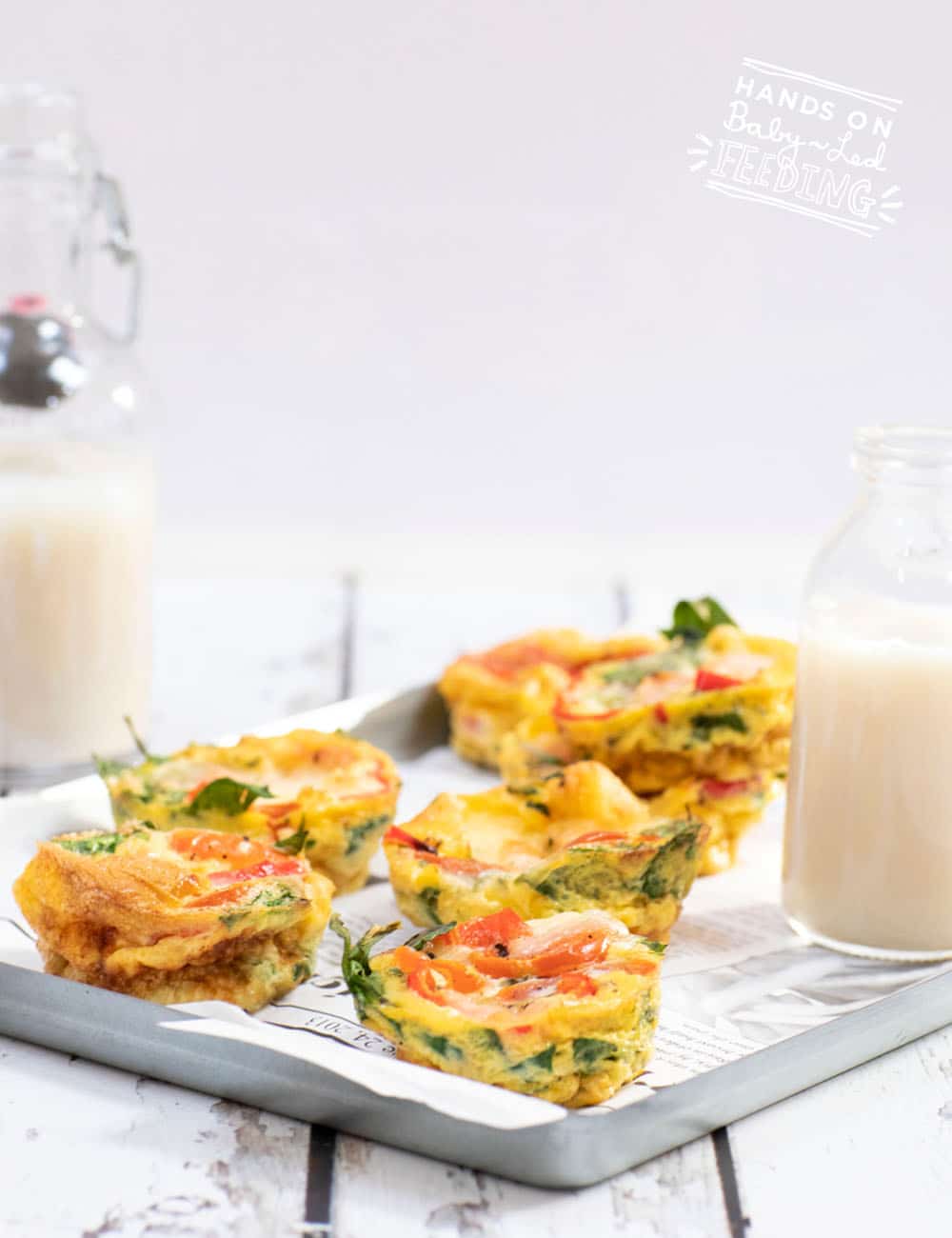 egg muffins with bell pepper and spinach