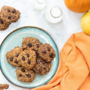 Healthy Halloween Pumpkin Cookies