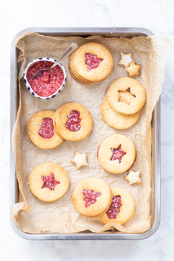 Baby Led Feeding Christmas Shortbread Raspberry Chia Cookies FAcebook Share