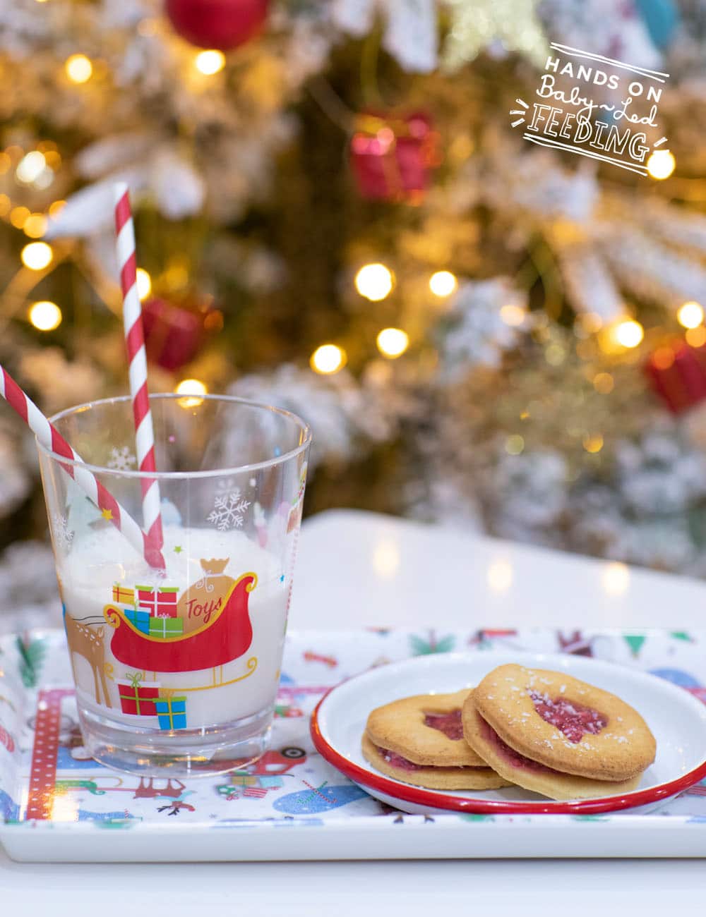 Baby Led Feeding Christmas Shortbread Raspberry Chia Cookies Recipe Images2