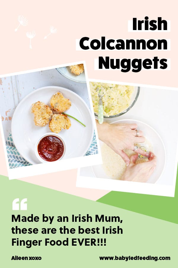 St. Patrick's Day Recipe- Irish Colcannon Nuggets Created by an Irish Mum! Traditional Irish Colcannon turned into healthy finger food for babies and toddlers. The most AMAZING Irish Finger Food St. Patrick's Day appetizer! #irish #StPatricksDay #KissMeImIrish 