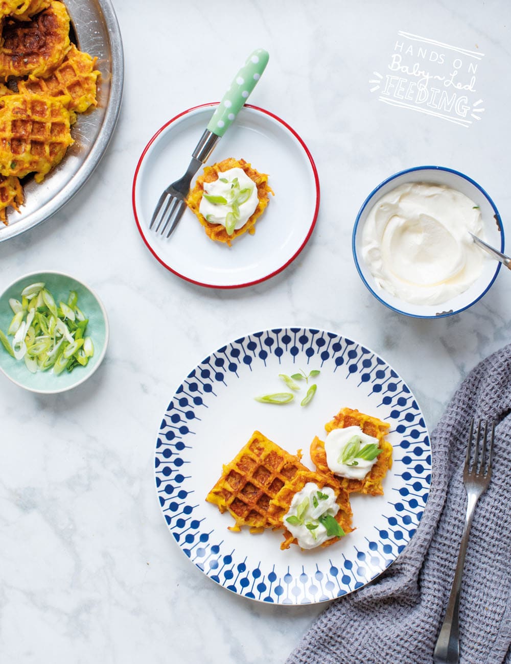 Baby Led Weaning Carrot and Cheese Waffles Recipe Images4