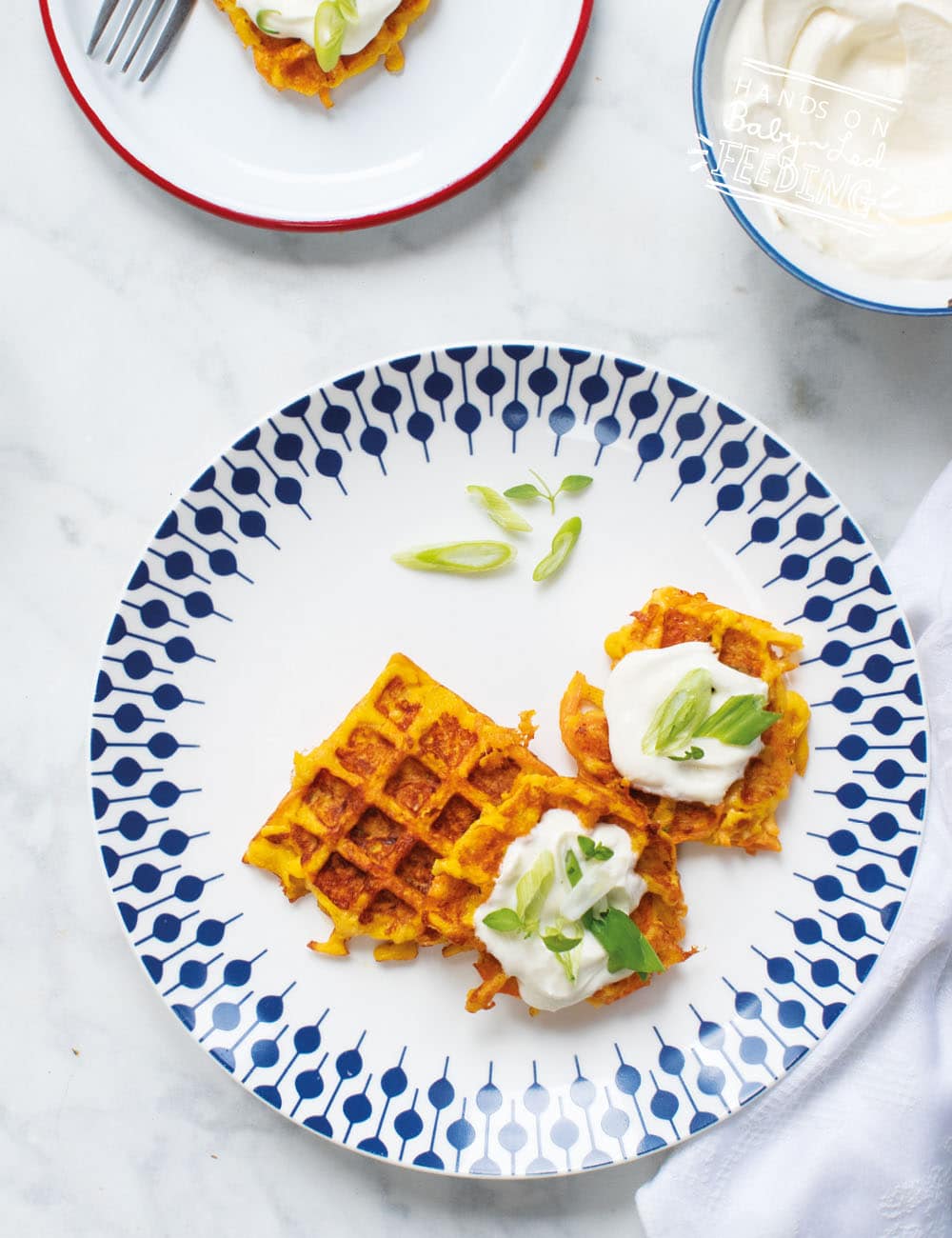 Baby Led weaning Carrot and Cheese Waffles Recipe Images5