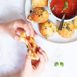 2 Ingredient Dough Pizza Poppers