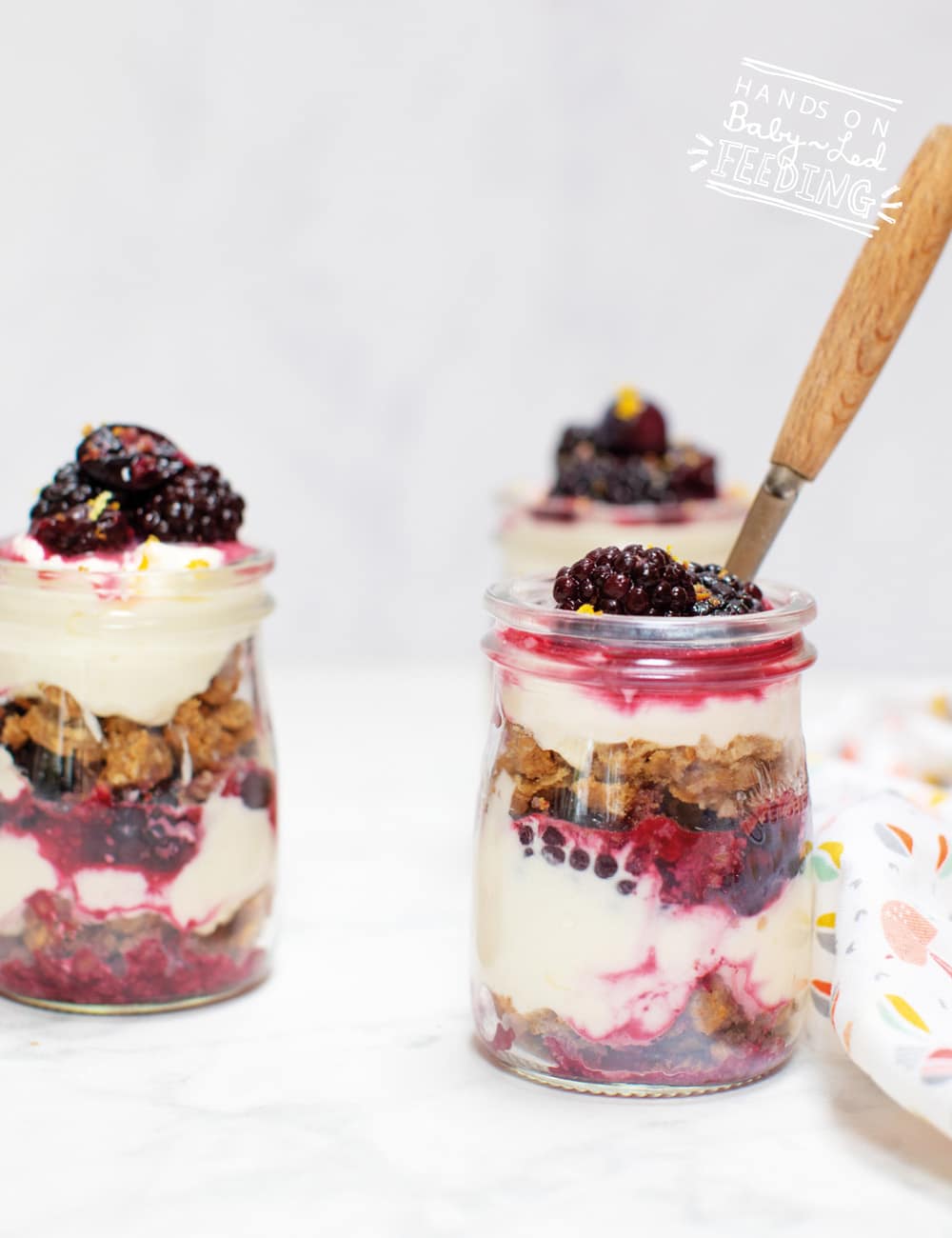 Blackberry and Blueberry Cheesecake Jar Recipe Images6