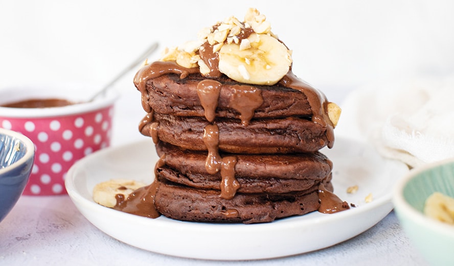 Healthy Chocolate Pancakes For Kids - Baby Led Feeding