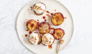 Grilled Peaches with Marscapone Ice Cream