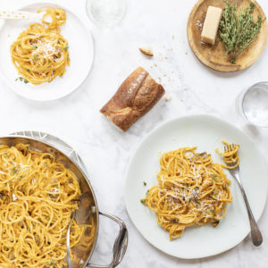 Healthier Spaghetti Carbonara