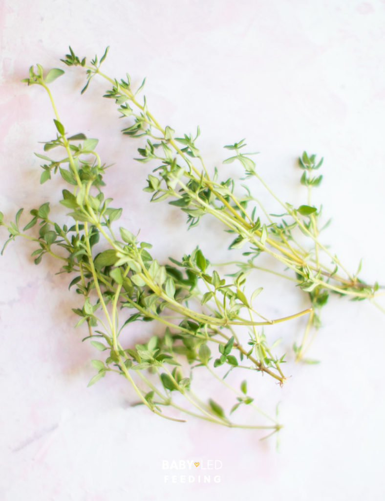 natural thyme helps with a sore throat dry cough
