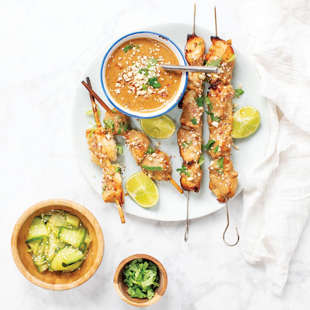 Chicken Satay with Sesame and Soy Facebook Image