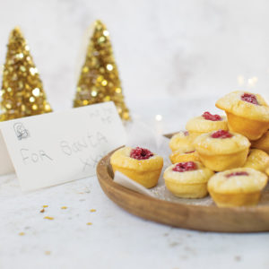 Raspberry and Lemon Mini Christmas Muffins.