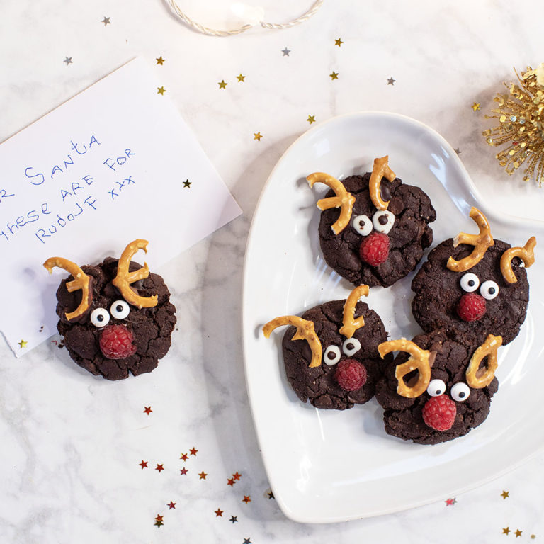 Reindeer Healthy Cookies with Oats - For Rudolf and Toddlers