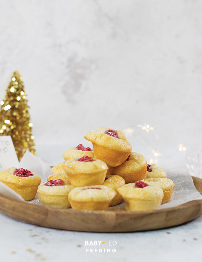Raspberry and Lemon Christmas Muffins for Baby Led Weaning
