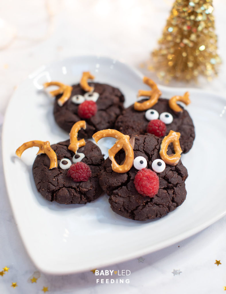 Reindeer Healthy Cookies with Oats Recipe for Toddlers