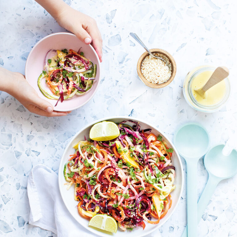 Mango Lime Spiralized Salad for Fussy Eaters