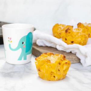 Baby Led Feeding Carrot Mac and Cheese Muffins